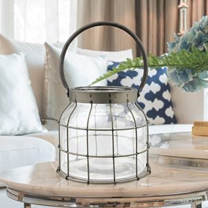 Stonebriar Collection Caged Lantern Table Decor
