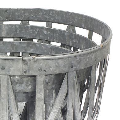 Stonebriar Collection Open Weave Metal Basket 3-piece Set
