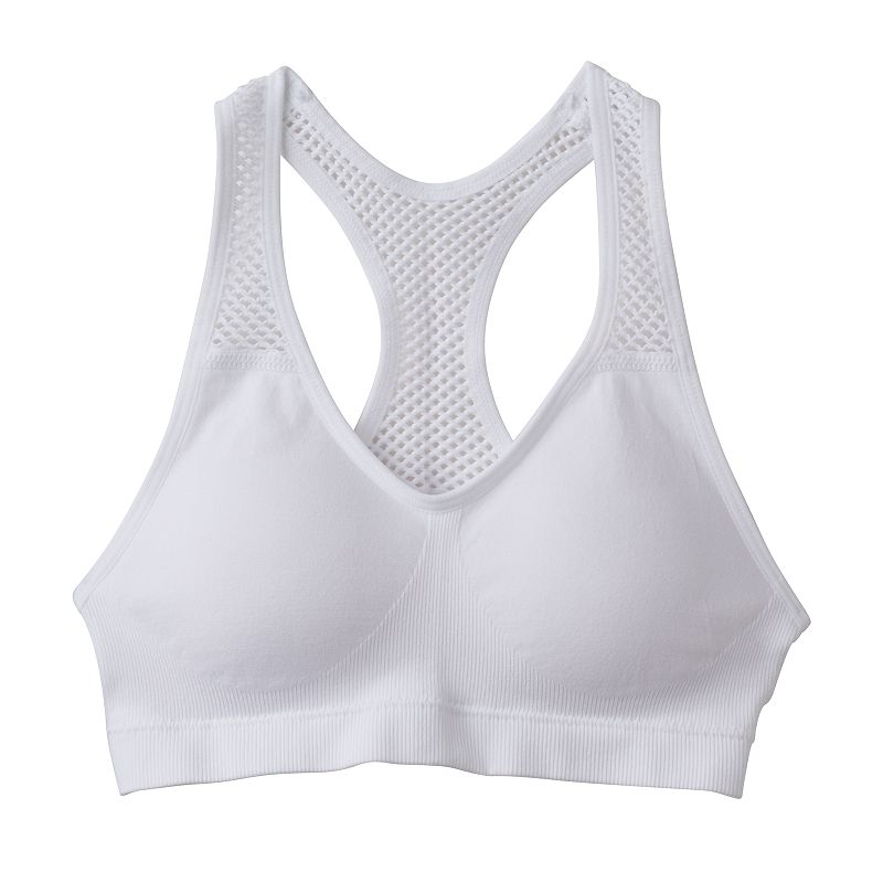 Girls Maidenform® Seamless Sports Bra, Girl's, Size: Small, White