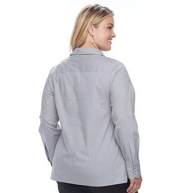 Plus Size Apt. 9® Structured Essential Button-Down Shirt 