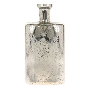 Stonebriar Collection Mercury Glass Bottle Vase Table Decor