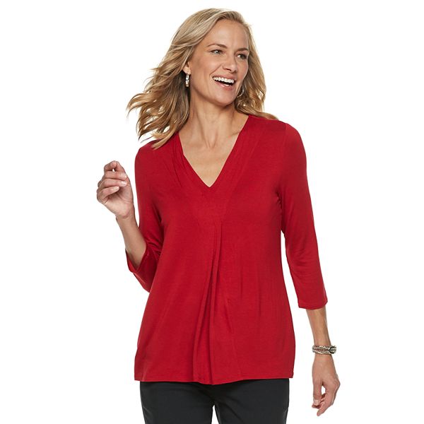 Women's Dana Buchman Release-Pleat Top