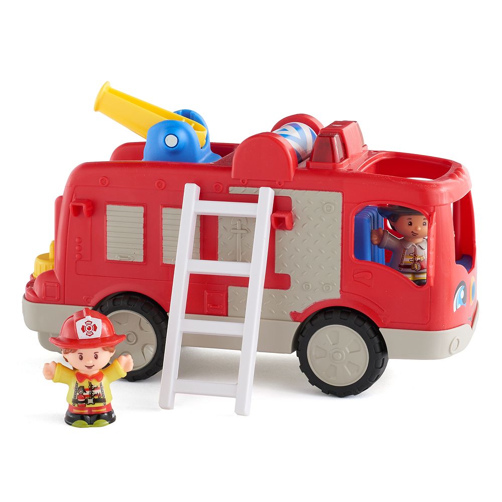 Fisher Price Little People Helping Others Fire Truck Working Together Rescue Rig 