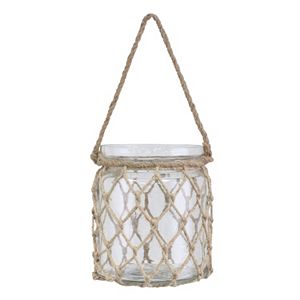 Stonebriar Collection Coastal Hanging Glass Jar Decor
