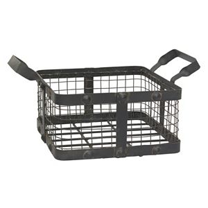 Stonebriar Collection Rustic Metal Basket