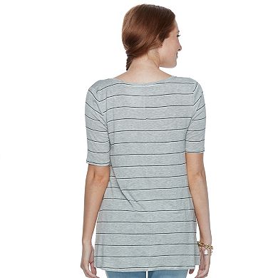 Juniors' SO® Solid Elbow Sleeve Tunic