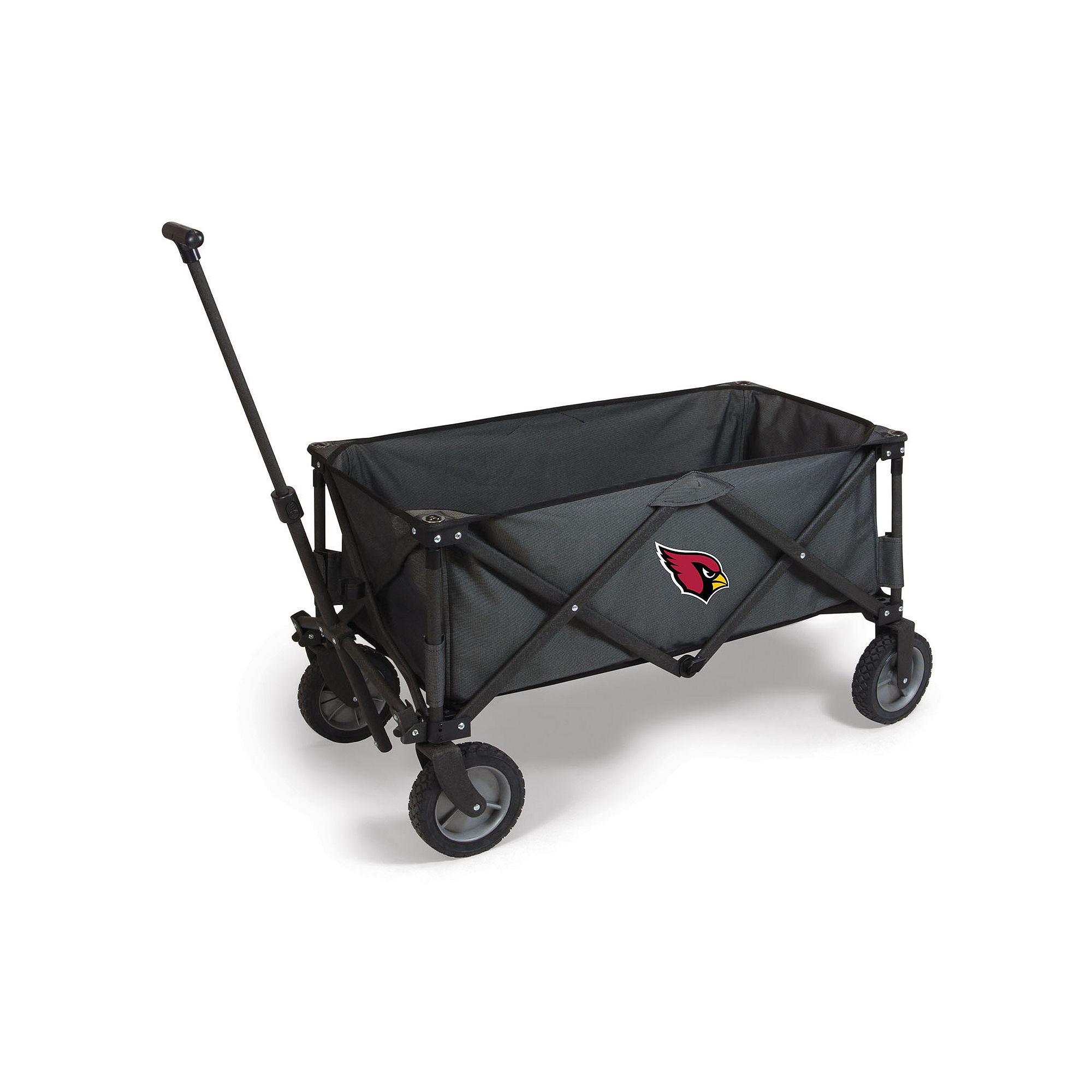 Picnic Time Arizona Cardinals Adventure Folding Utility Wagon, Gray