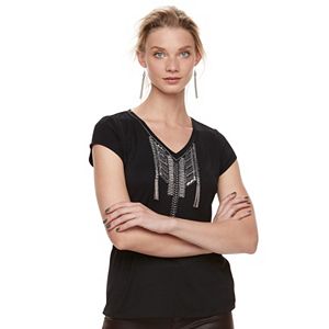 Women's Rock & Republic® Embellished Tassel Tee