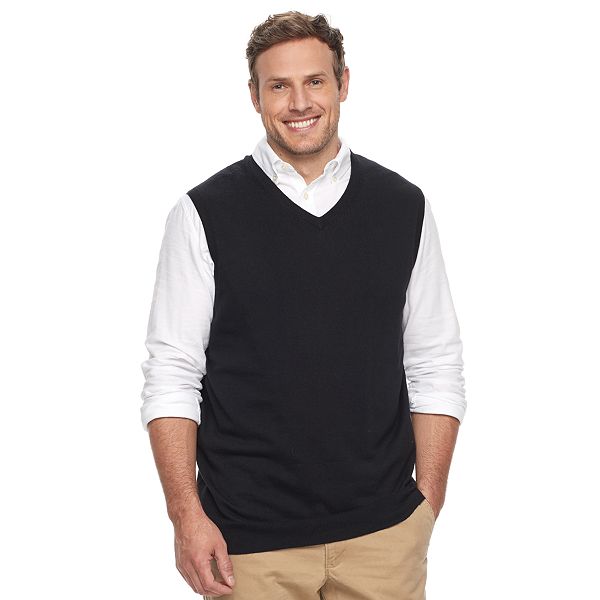 Big & Tall Croft & Barrow® Classic-Fit Easy-Care Sweater Vest
