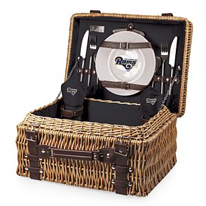 Picnic Time Los Angeles Rams Champion Picnic Basket with Service for 2