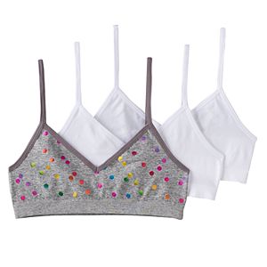 Girls 7-16 Maidenform 3-pk. Seamless Polka-Dot Cropped Bras