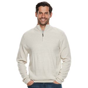 Men's Dockers Comfort Touch Classic-Fit Marled Quarter-Zip Sweater