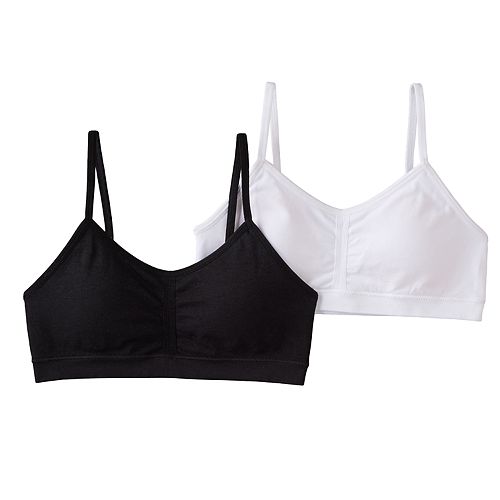 Girls 716 Maidenform 2pk. Seamless Ruched Cropped Bras