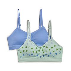 Fruit of the Loom Girls Sports Bra with Removable Pads, 2-Pack