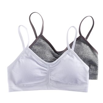 Girls 7-16 Maidenform® 2 pk Seamless Ruched Cropped Bras