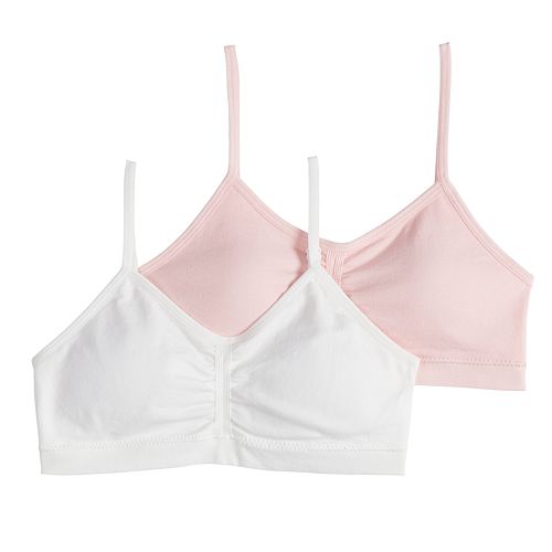 Girls 7-16 Maidenform® 2-pk. Seamless Ruched Cropped Bras