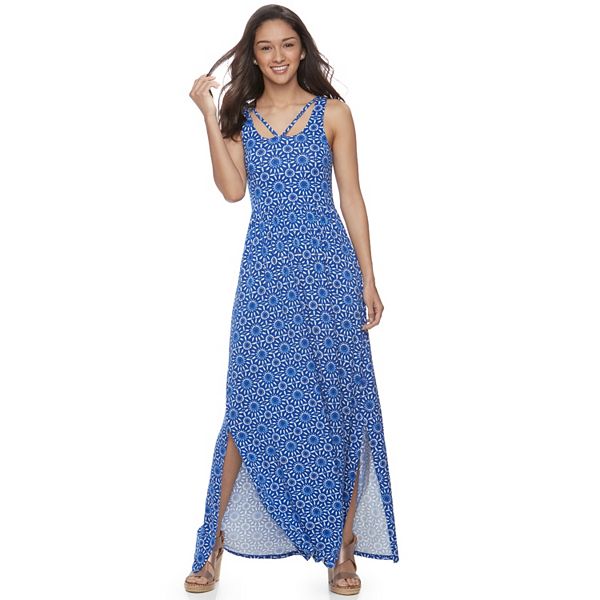 Juniors' SO® Strappy Scoopneck Maxi Dress