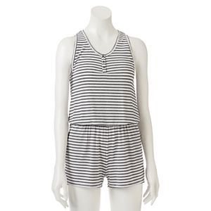 Juniors' SO® Knit Henley Romper