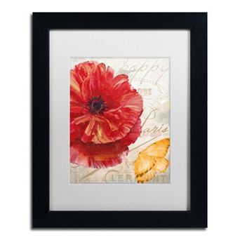 Trademark Fine Art Red Poppy Black Framed Wall Art