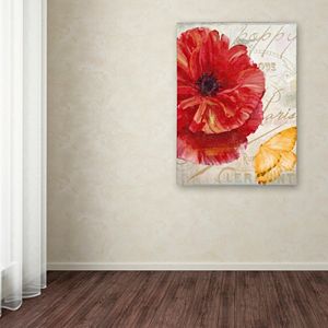 Trademark Fine Art Red Poppy Canvas Wall Art