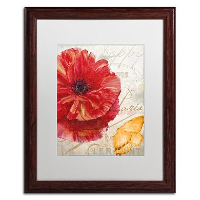 Trademark Fine Art Red Poppy Framed Wall Art