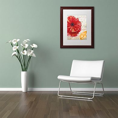 Trademark Fine Art Red Poppy Framed Wall Art