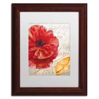 Trademark Fine Art Red Poppy Framed Wall Art