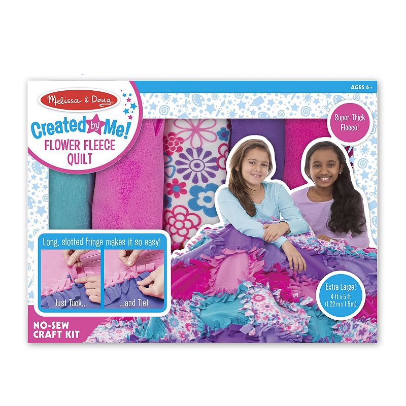 Melissa & Doug Created by Me Flower Fleece Quilt, Multicolor