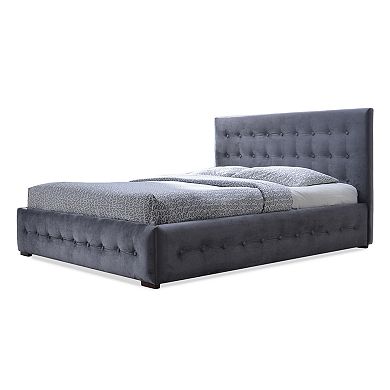 Baxton Studio Margaret Upholstered Velvet Queen Bed