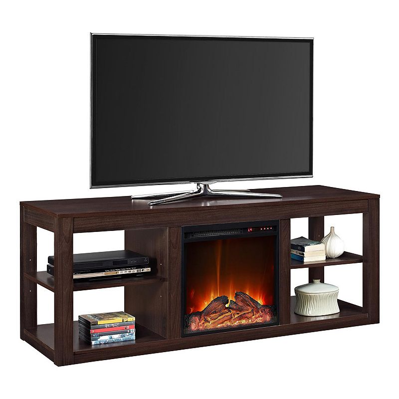 Altra Parsons Electric Fireplace TV Stand, Brown