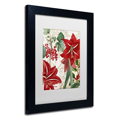 Trademark Fine Art Amaryllis "Paris" Black Framed Wall Art