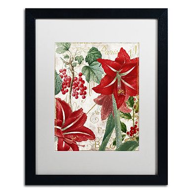 Trademark Fine Art Amaryllis "Paris" Black Framed Wall Art