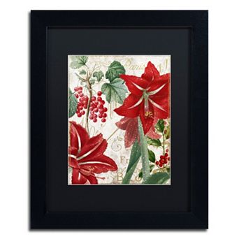 Trademark Fine Art Amaryllis "Paris" Black Framed Wall Art