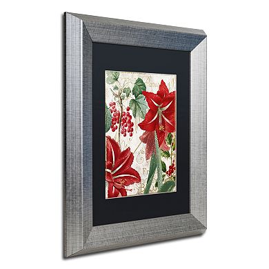 Trademark Fine Art Amaryllis "Paris" Silver Finish Framed Wall Art