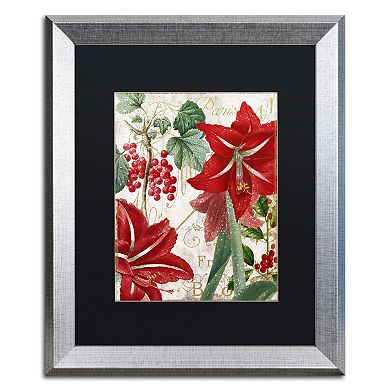 Trademark Fine Art Amaryllis "Paris" Silver Finish Framed Wall Art