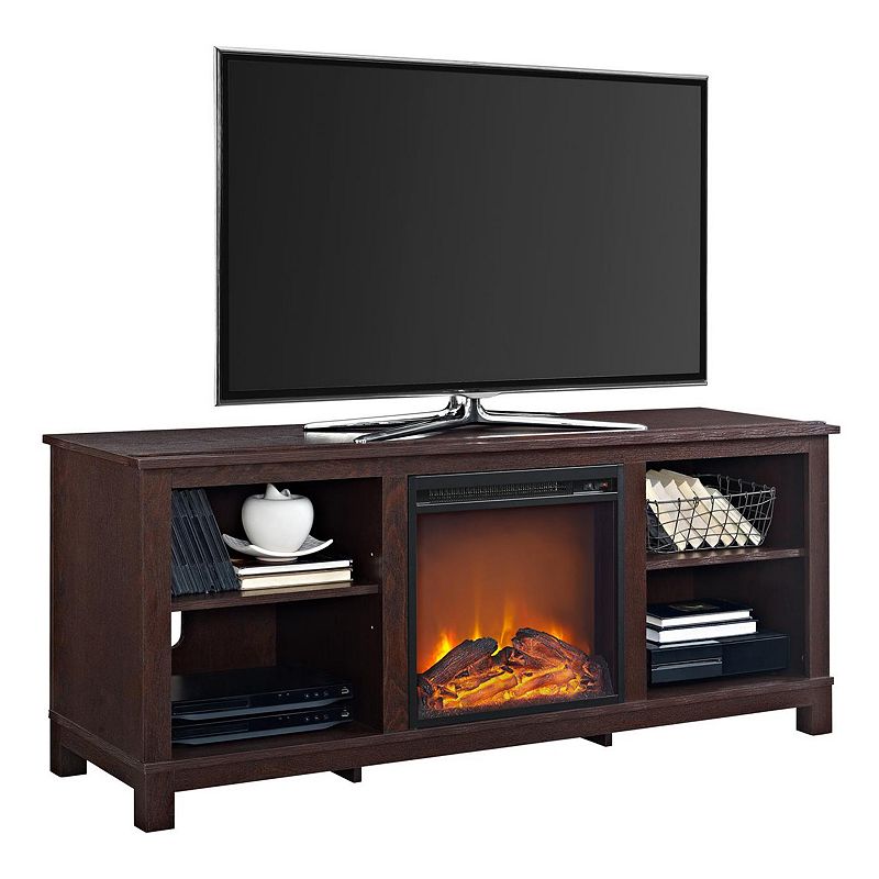 38225488 Altra Edgewood Electric Fireplace TV Stand, Brown sku 38225488