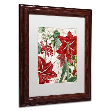 Trademark Fine Art Amaryllis "Paris" Framed Wall Art