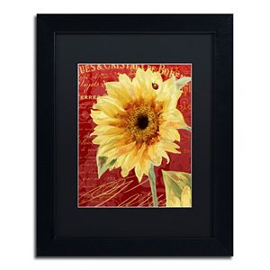 Trademark Fine Art Ladybug Black Framed Wall Art