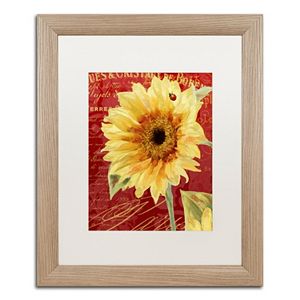 Trademark Fine Art Ladybug Distressed Framed Wall Art