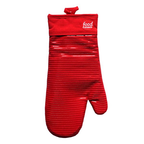 Food Network™ Stripe Silicone Oven Mitt - Red