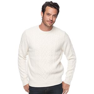 Men's Croft & Barrow® True Comfort Classic-Fit Stretch Cable-Knit Sweater