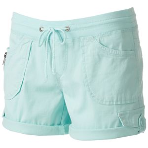Juniors' Unionbay Christy Roll-Tab Midi Shorts