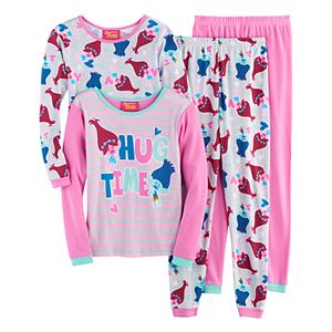 DreamWorks Trolls Poppy & Branch Girls 4-10 Tees & Bottoms Pajama Set