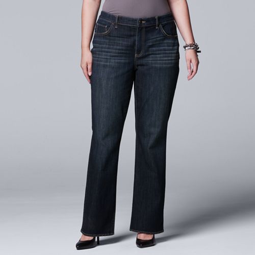 Plus Size Simply Vera Vera Wang Bootcut Jeans
