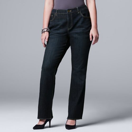Plus Size Simply Vera Vera Wang Bootcut Jeans