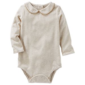 Baby Girl OshKosh B'gosh® Peter Pan Collar Jersey Bodysuit