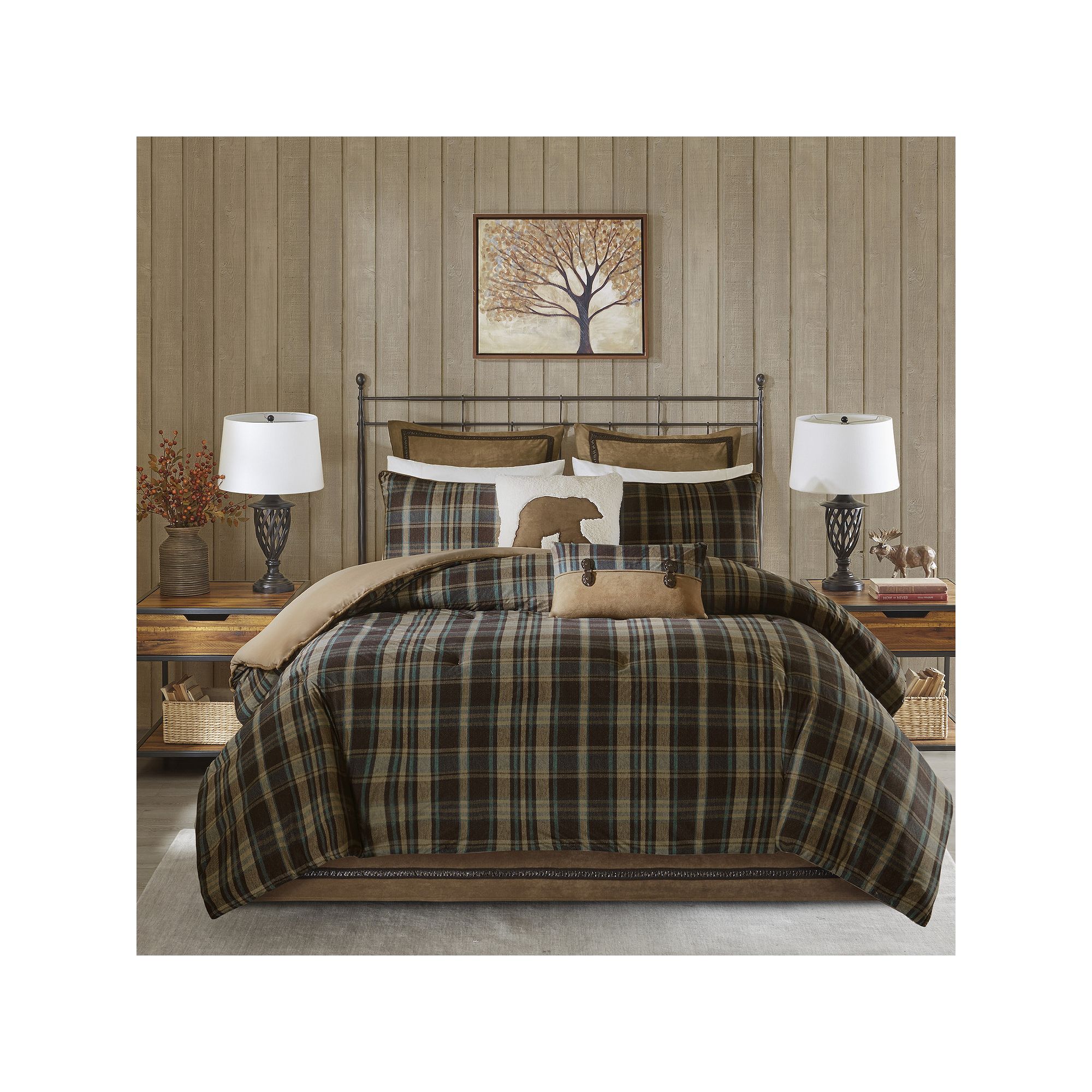 Woolrich Hadley Plaid Comforter Set and Bedskirt, Multi