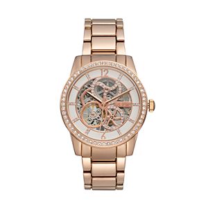 Relic Women's Amelia Crystal Automatic Skeleton Watch