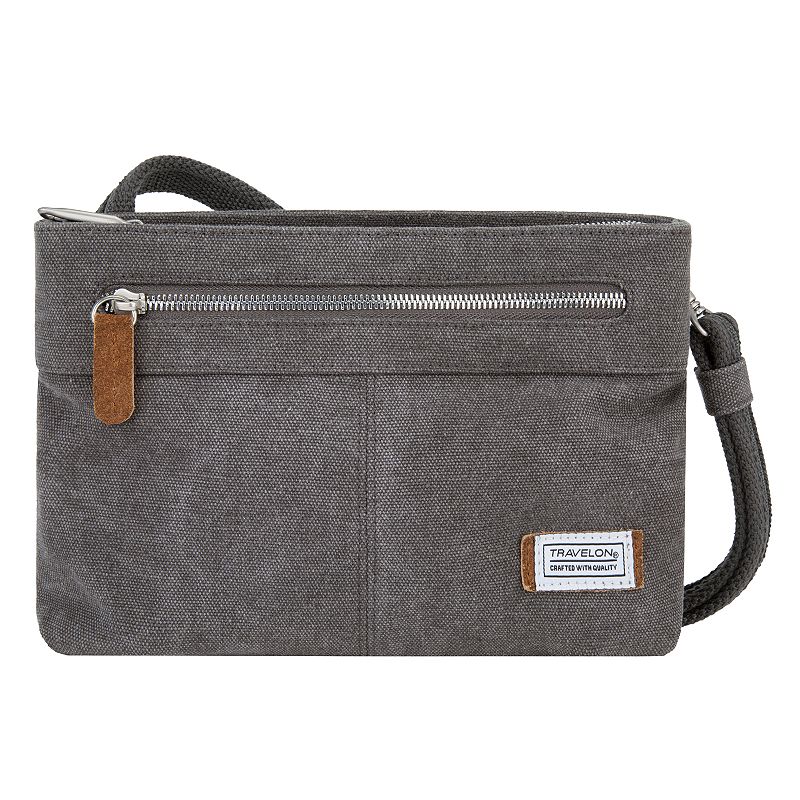Travelon Anti-Theft Heritage Crossbody Bag, Silver