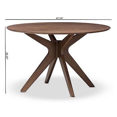 Baxton Studio Monte Mid-Century Round Dining Table